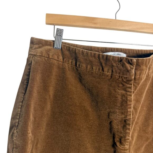 Adam Lippes Brown Retro 70s Corduroy Flare Leg High Rise Pants Size 16 - Picture 7 of 13